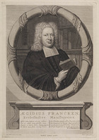 KG 07134
<br/>
Portret Aegidius Francken, predikant Maassluis
<br/>
<em>Jongman, Wouter (werkz. 1712-1744)</em>
